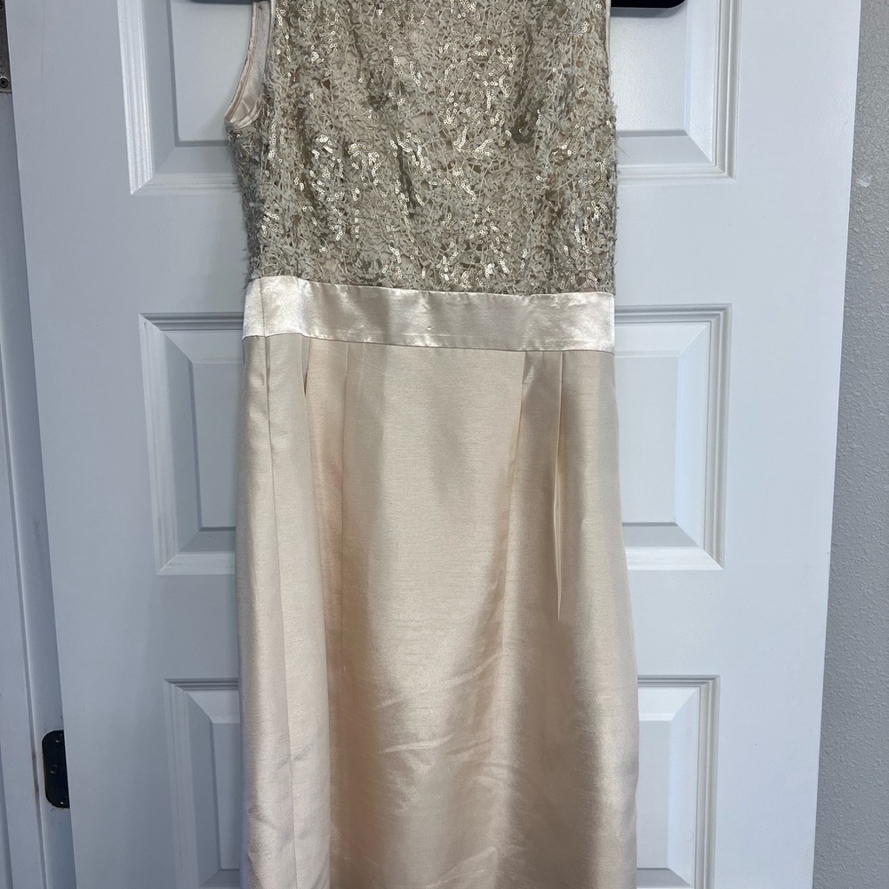 Tahari Gold Lace Dress